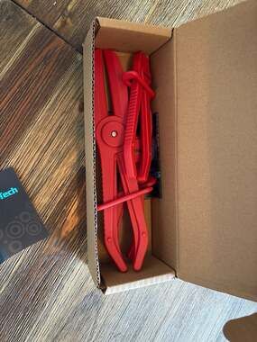 DuraTech 3-Piece Plastic Straight Hose Clamp Pliers Set for Fuel, Brake, and Wat